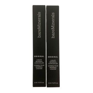 BareMinerals Original Liquid Mineral Concealer Lot of 2 Fair 1N 2223 6ml Tubes